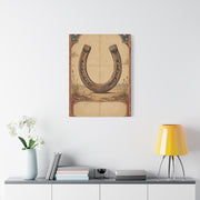 Rustic Horseshoe Frontier Poster Wall Art & Canvas Print