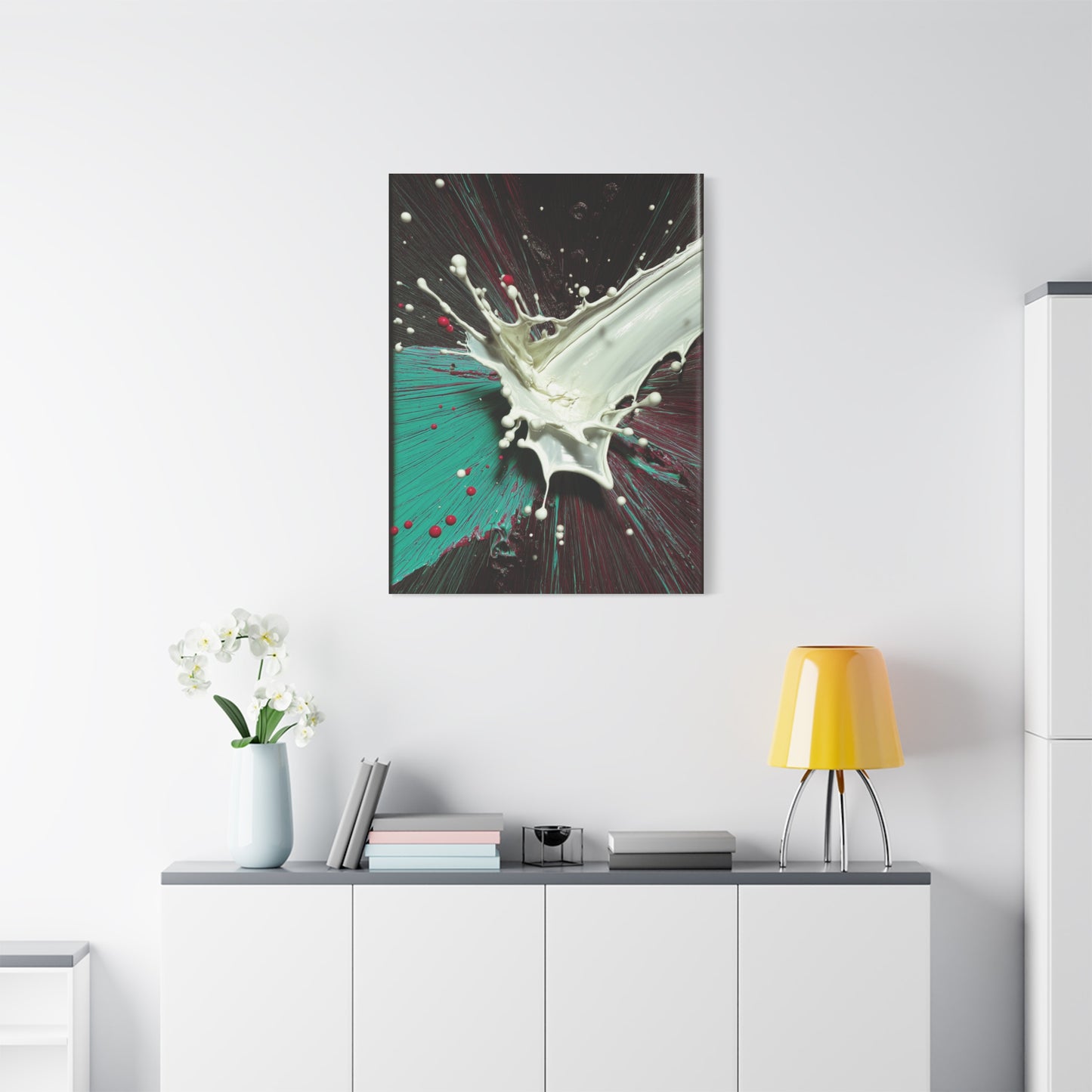 Abstract Liquid Paint Impact Wall Art & Canvas Print
