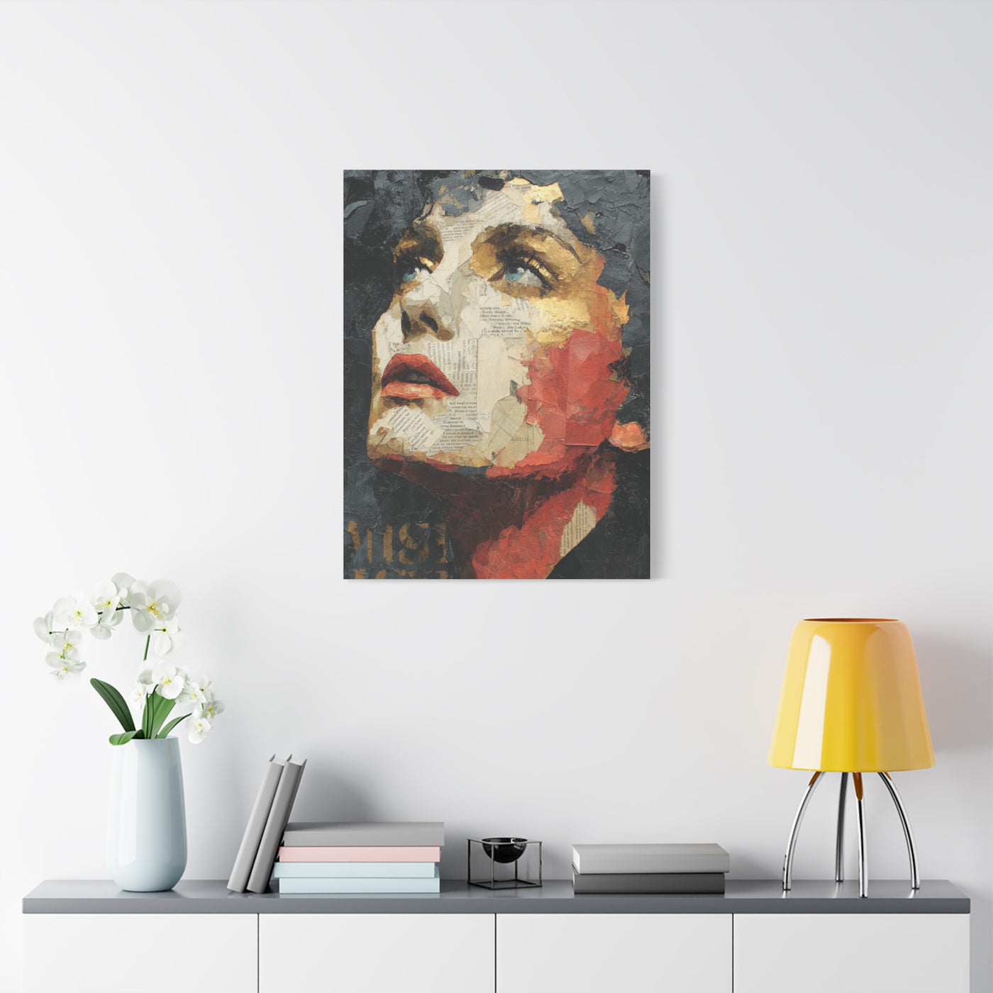 Editorial Collage Female Portrait Wall Art & Canvas Print