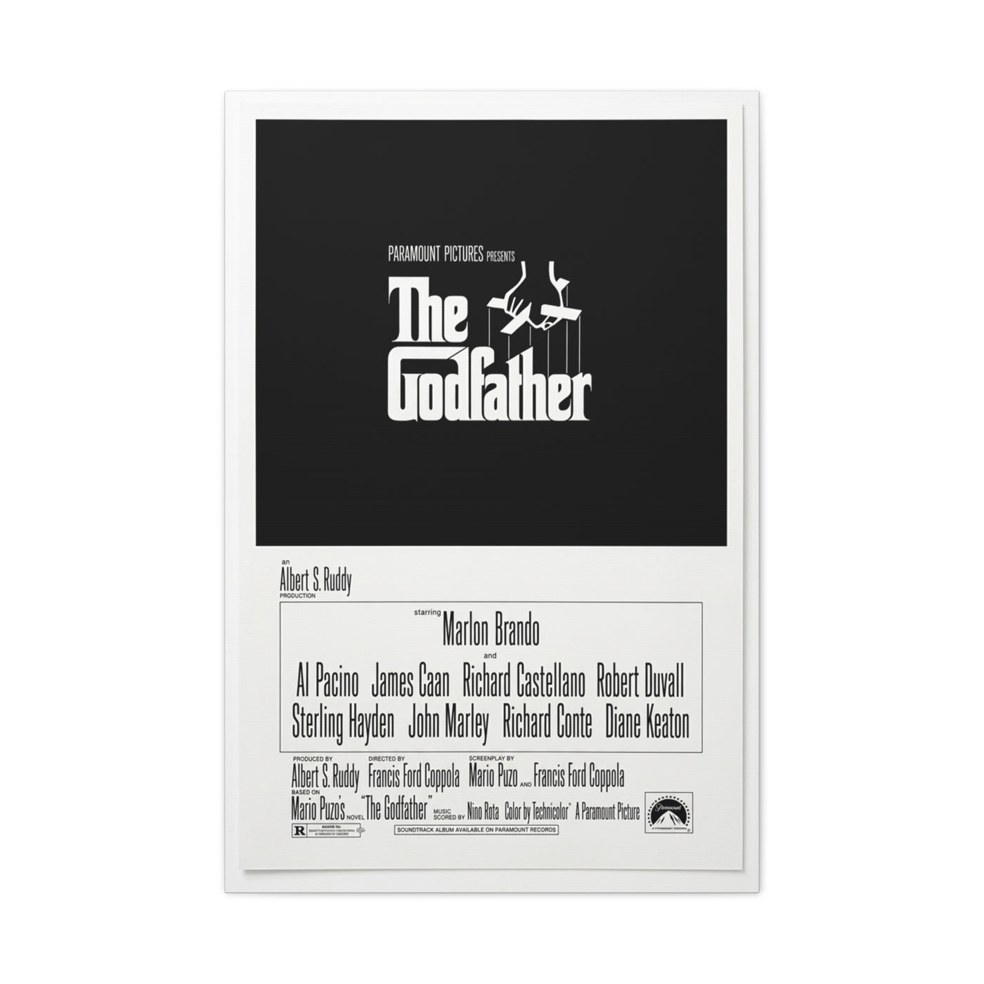 The Godfather Movie Poster Wall Art & Canvas Print
