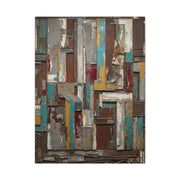 Mid-Century Modern Muted Geometric Color Block Wall Art & Canvas Print