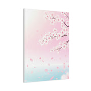 Minimal Sakura Petals Over Calm Water Wall Art & Canvas Prints
