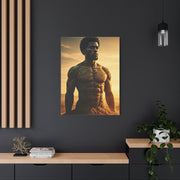 Golden Stone Warrior Portrait Wall Art & Canvas Prints