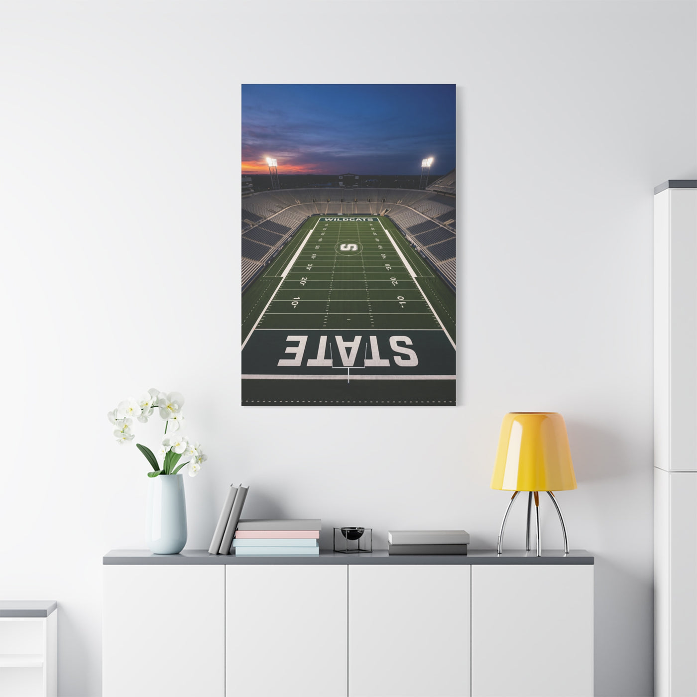 Stadium Under Lights Panorama Sports Wall Art & Canvas Print