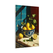 Mediterranean Lemon Bowl Painterly Kitchen Wall Art & Canvas Print