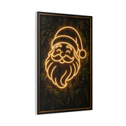 Amber Neon Santa Botanical Wall Art & Canvas Print
