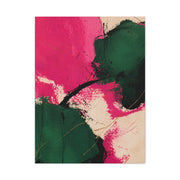 Bold Pink and Emerald Abstract Wall Art & Canvas Print