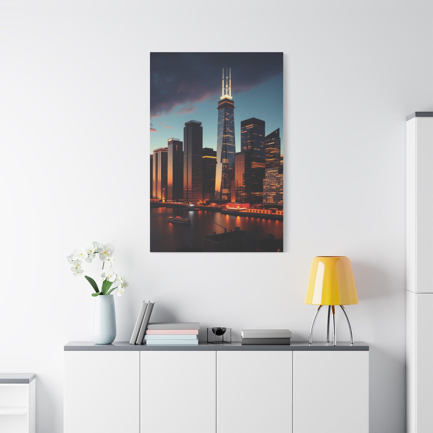 Chicago Skylines Art Supreme Canvas Wall Art & Canvas Print