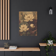 Vintage Lotus Botanical Painting Wall Art & Canvas Print
