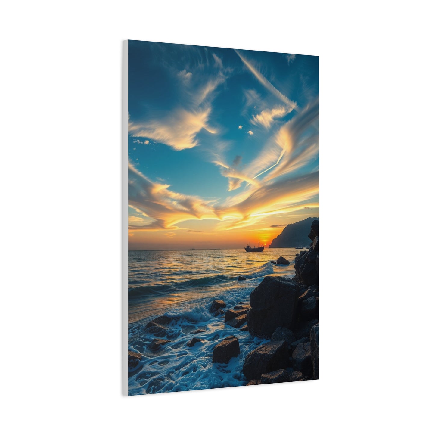 Gilded Wave Serenity Wall Art & Canvas Print