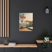 Desert Gas Station Americana Wall Art & Canvas Print
