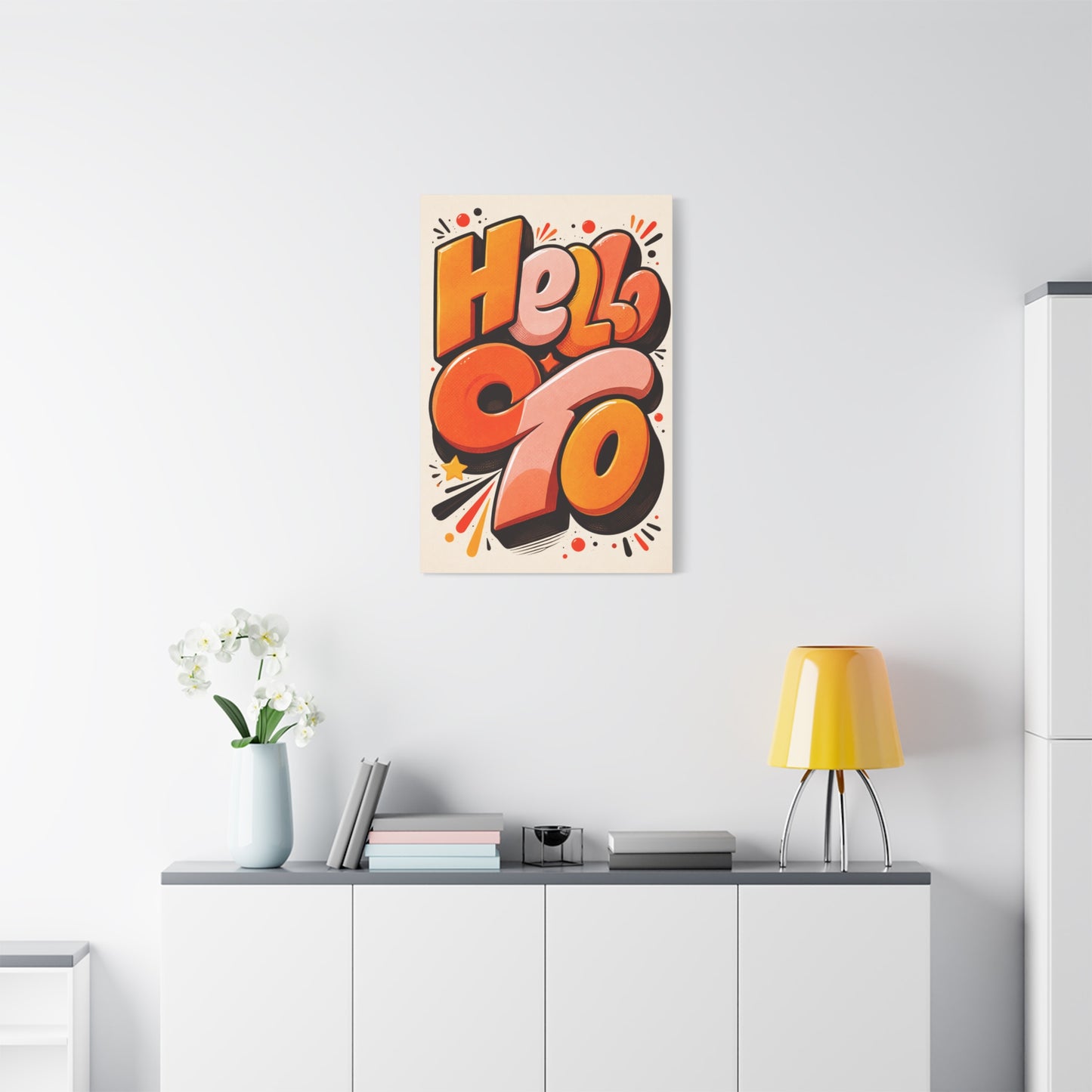 Retro Pop Typography Statement Wall Art & Canvas Print