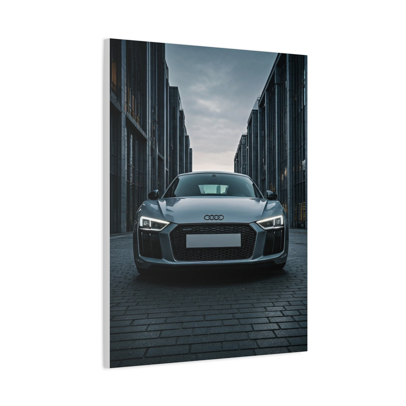 Audi R8 Berlin Minimalist Street Frame Wall Art & Canvas Prints