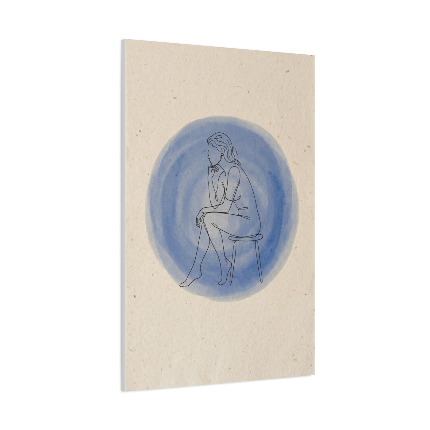 Minimal Thinker Line Art Composition Wall Art & Canvas Print