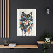 Watercolor Expression Wolf Portrait Abstract Wall Art & Canvas Print