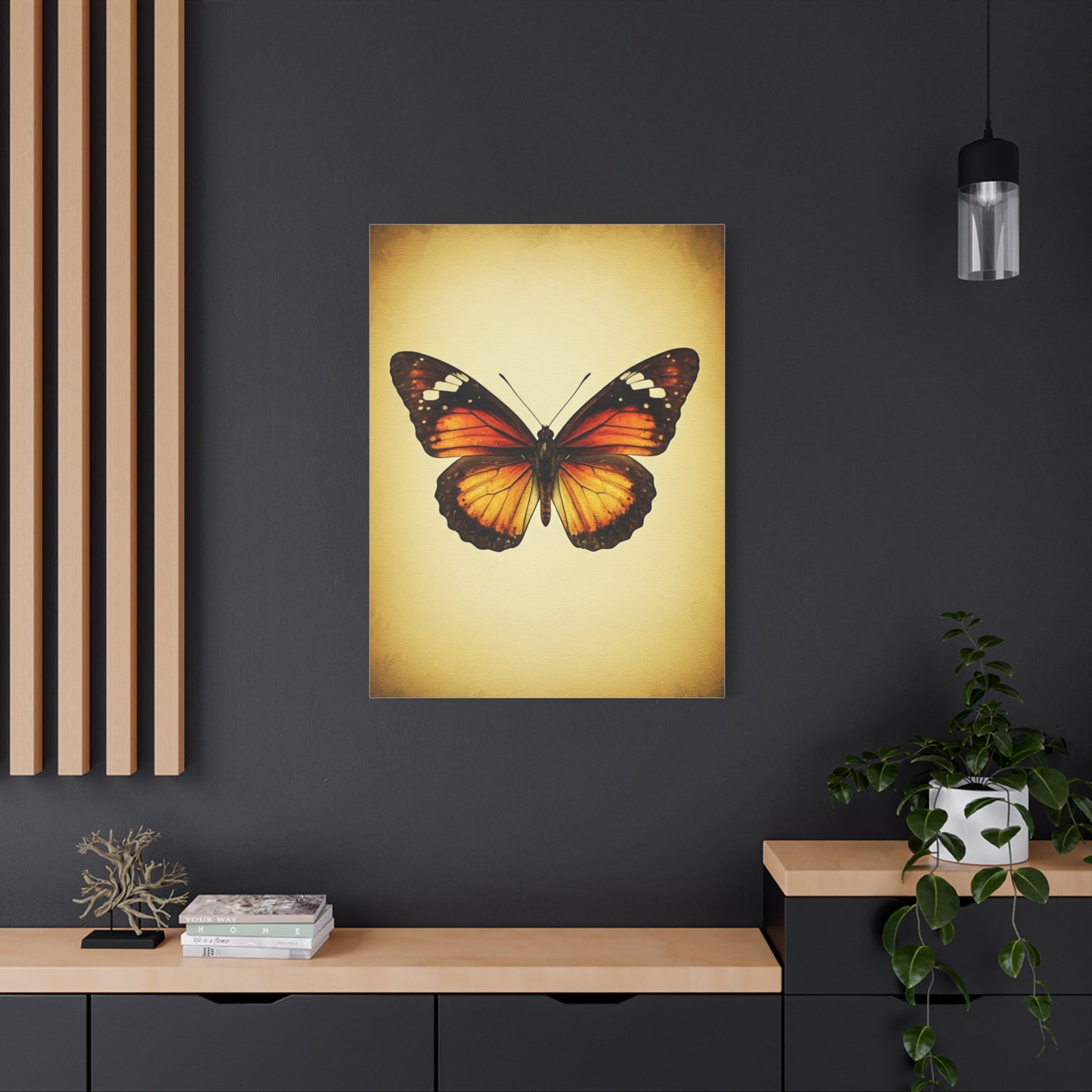 Vintage Monarch Butterfly Illustration Wall Art & Canvas Prints