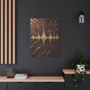 Golden Acoustic Wave Woodgrain Wall Art & Canvas Print