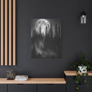 Moonlit Pine Forest Mystical Night Trees Wall Art & Canvas Print