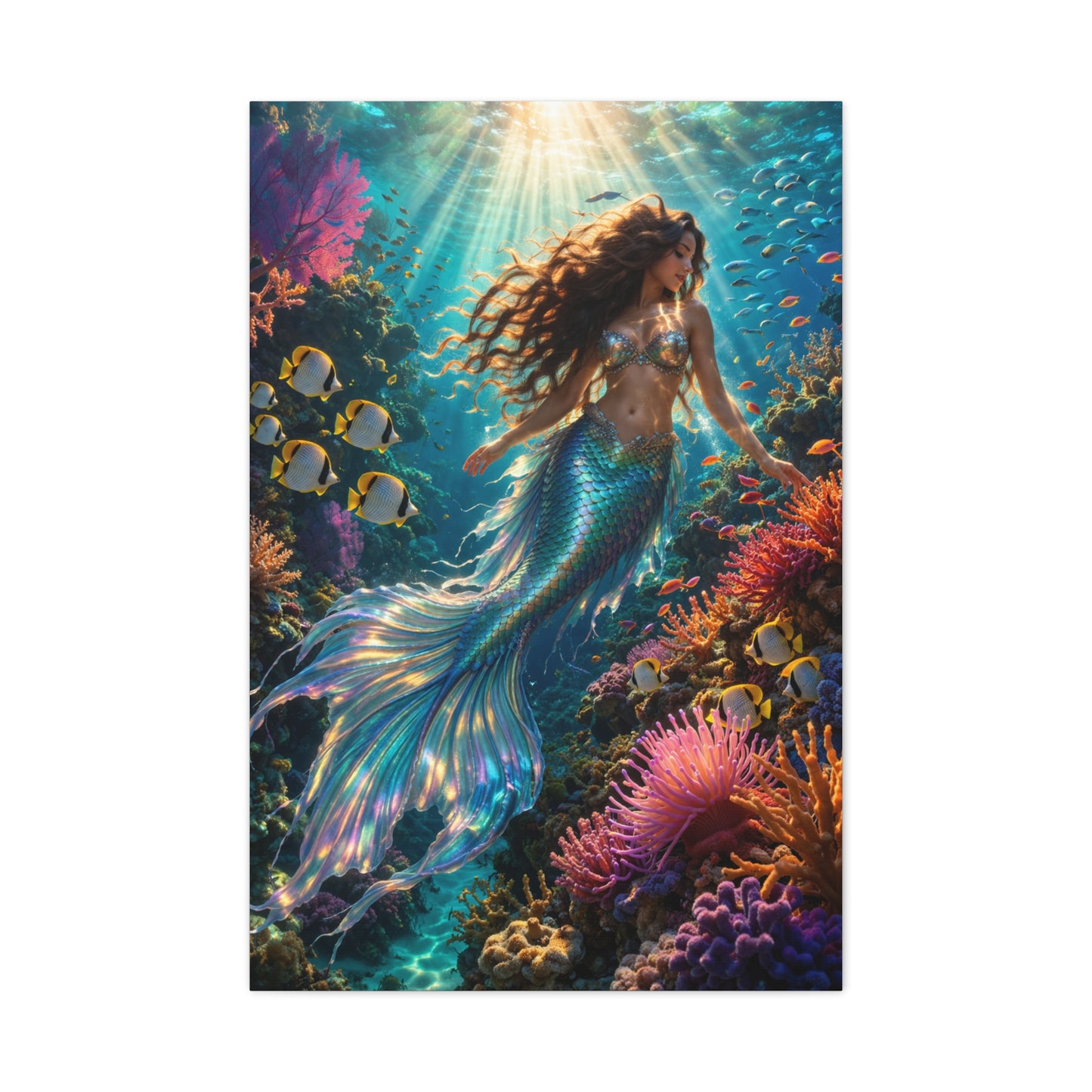 Coral Reef Luminous Mermaid Paradise Wall Art & Canvas Print