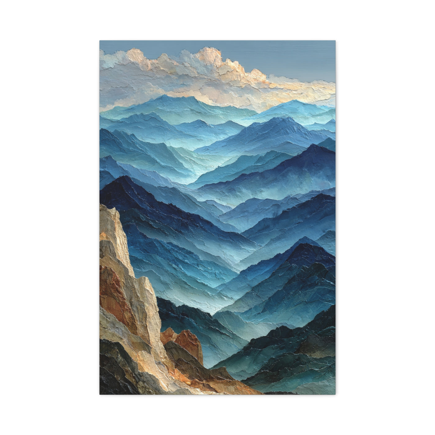 Layered Mountain Horizon Abstraction Wall Art & Canvas Print