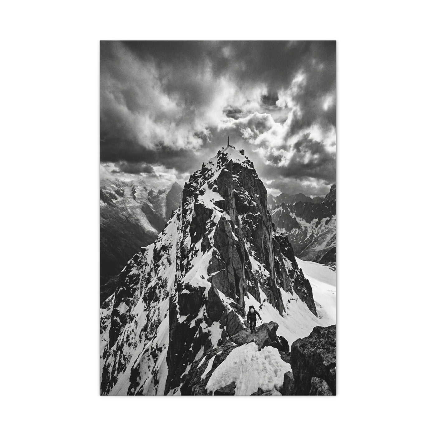 Dramatic Monochrome Alpine Storm Wall Art & Canvas Print