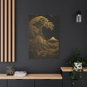 Neo-Tech Golden Wave Fusion Wall Art & Canvas Print