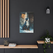 Bernese Mountain Dog Winter Chalet Wall Art & Canvas Print