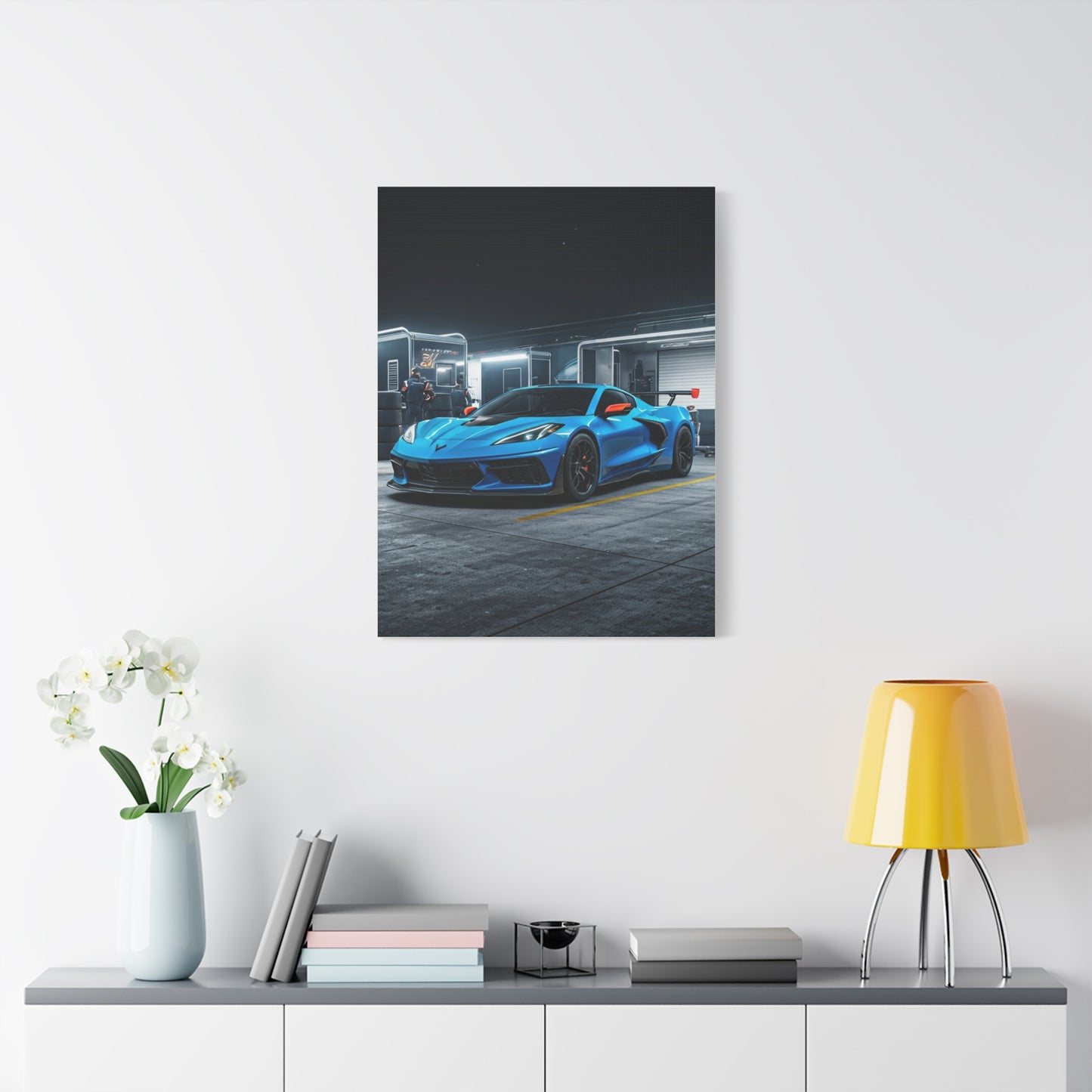 Chevrolet Corvette C8 Z06 Paddock Night Scene Wall Art & Canvas Prints