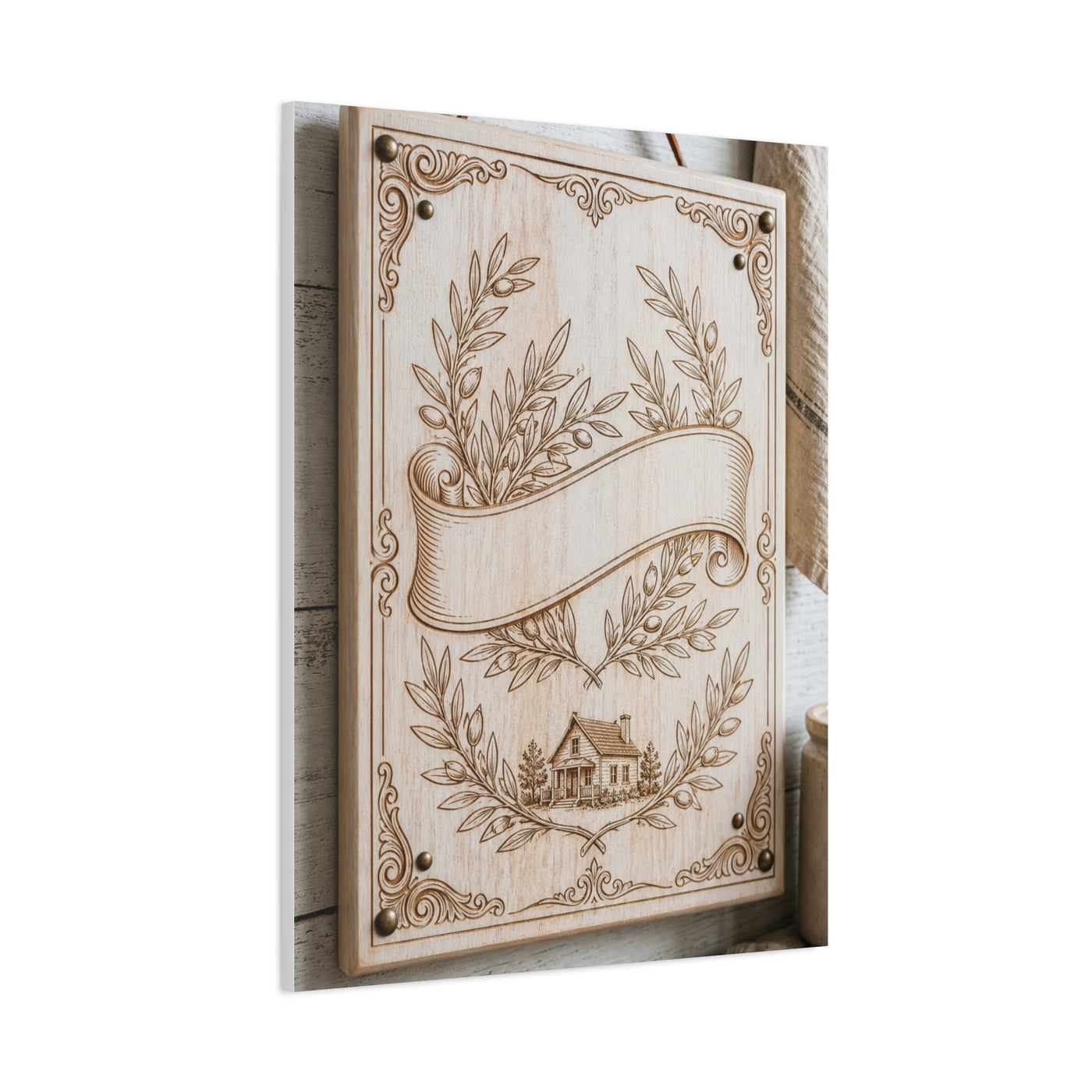 Joshua 24:15 Heirloom Home Blessing Scripture Wall Art & Canvas Print