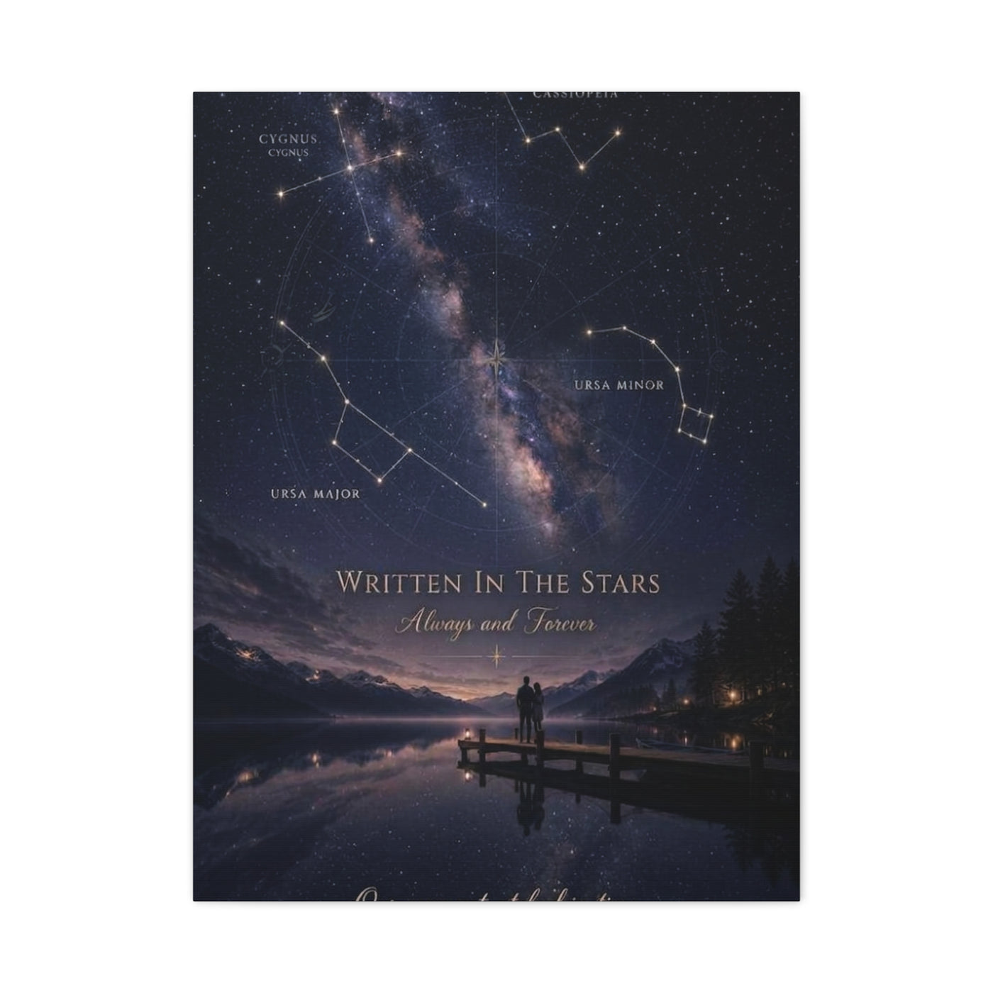 Celestial Destiny Night Sky Romance Wall Art & Canvas Print