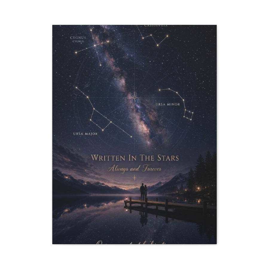 Celestial Destiny Night Sky Romance Wall Art & Canvas Print