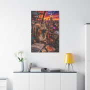 Surreal NYC Squirrel Rooftop Scene Wall Art & Canvas Print