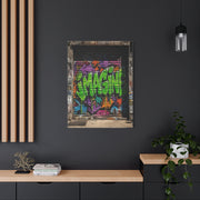 Imagine Graffiti Alley Door Street Wall Art & Canvas Print