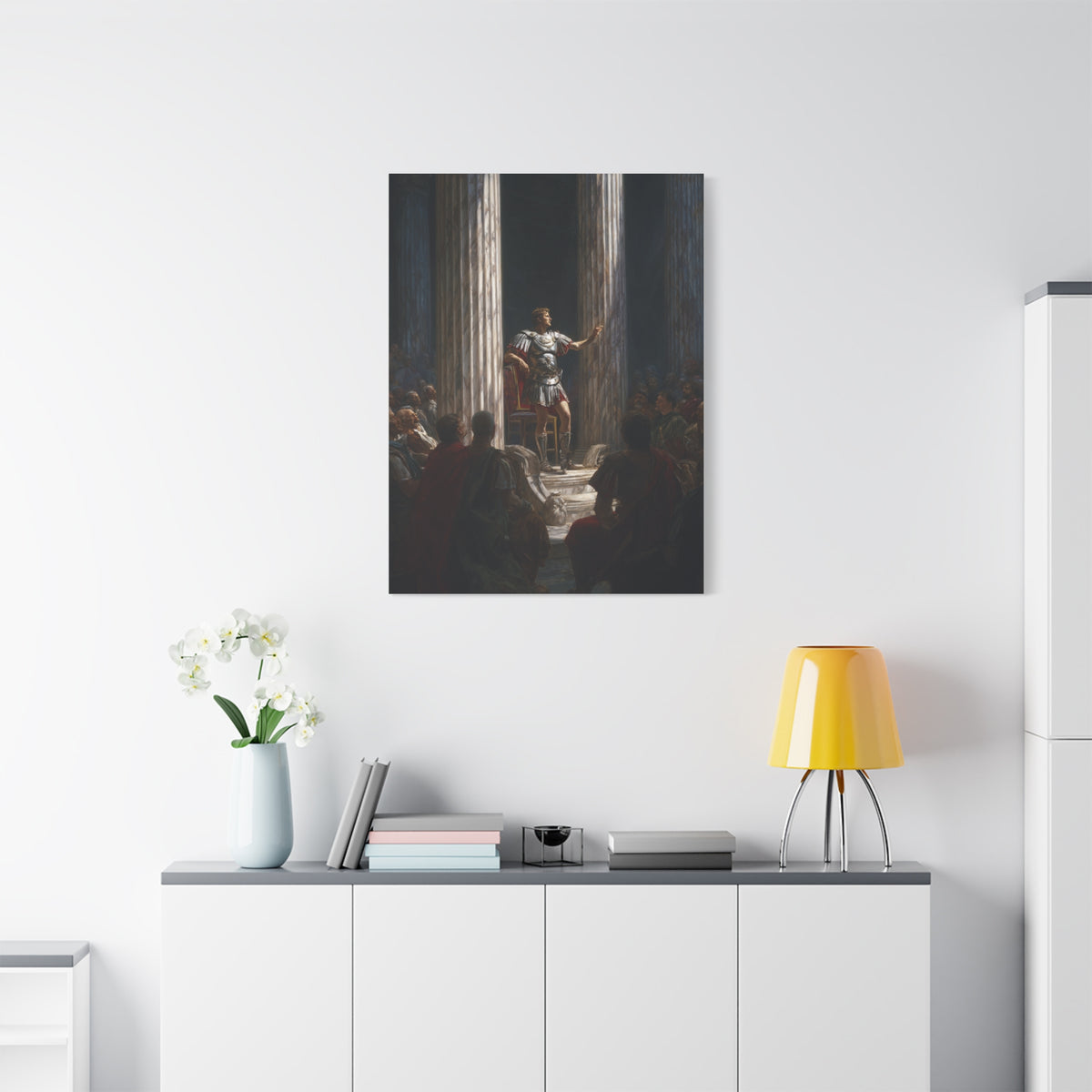 Julius Caesar Addressing The Roman Senate Wall Art & Canvas Print