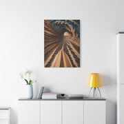 Wooden Barrel Tunnel Surf View Wall Art & Canvas Print