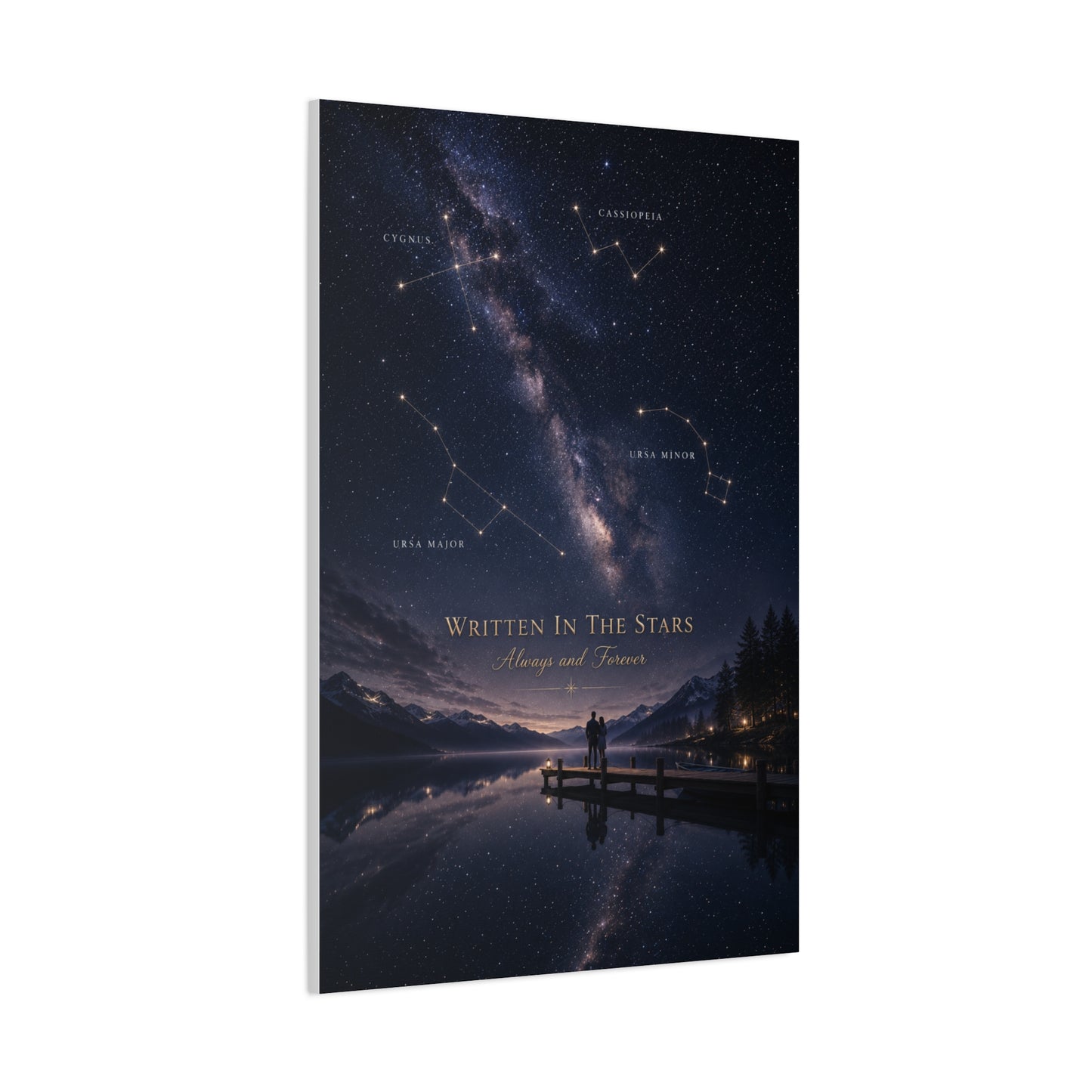 Written in the Stars Celestial Love Quote Wall Art & Canvas Print