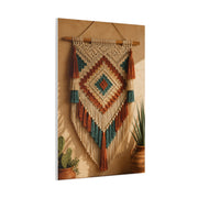 Southwestern Macrame Textile Wall Art & Canvas Print