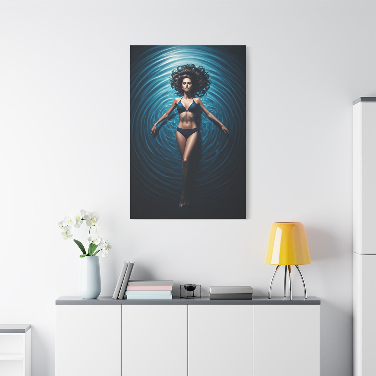 Calm Drift on Blue Water Wall Art & Canvas Prints