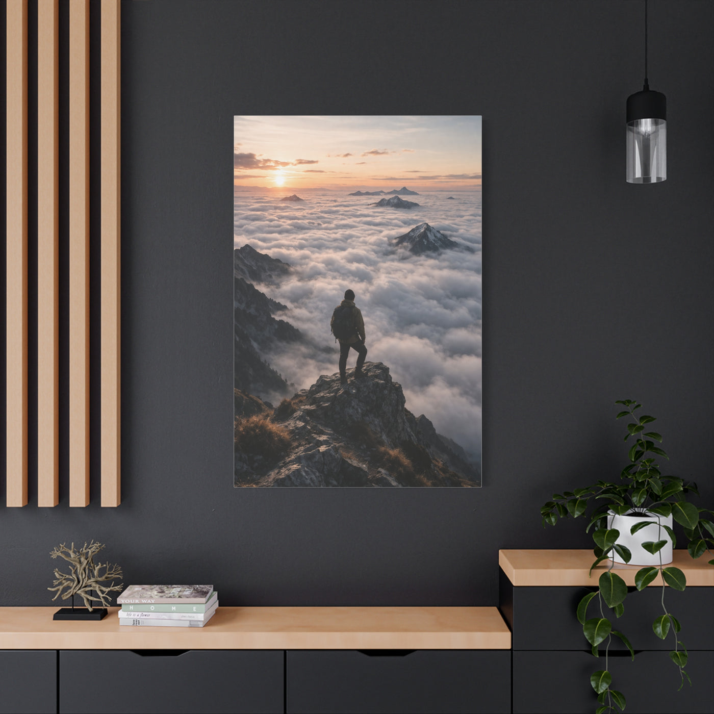 Sunrise Summit Cloud Inversion Wall Art & Canvas Print