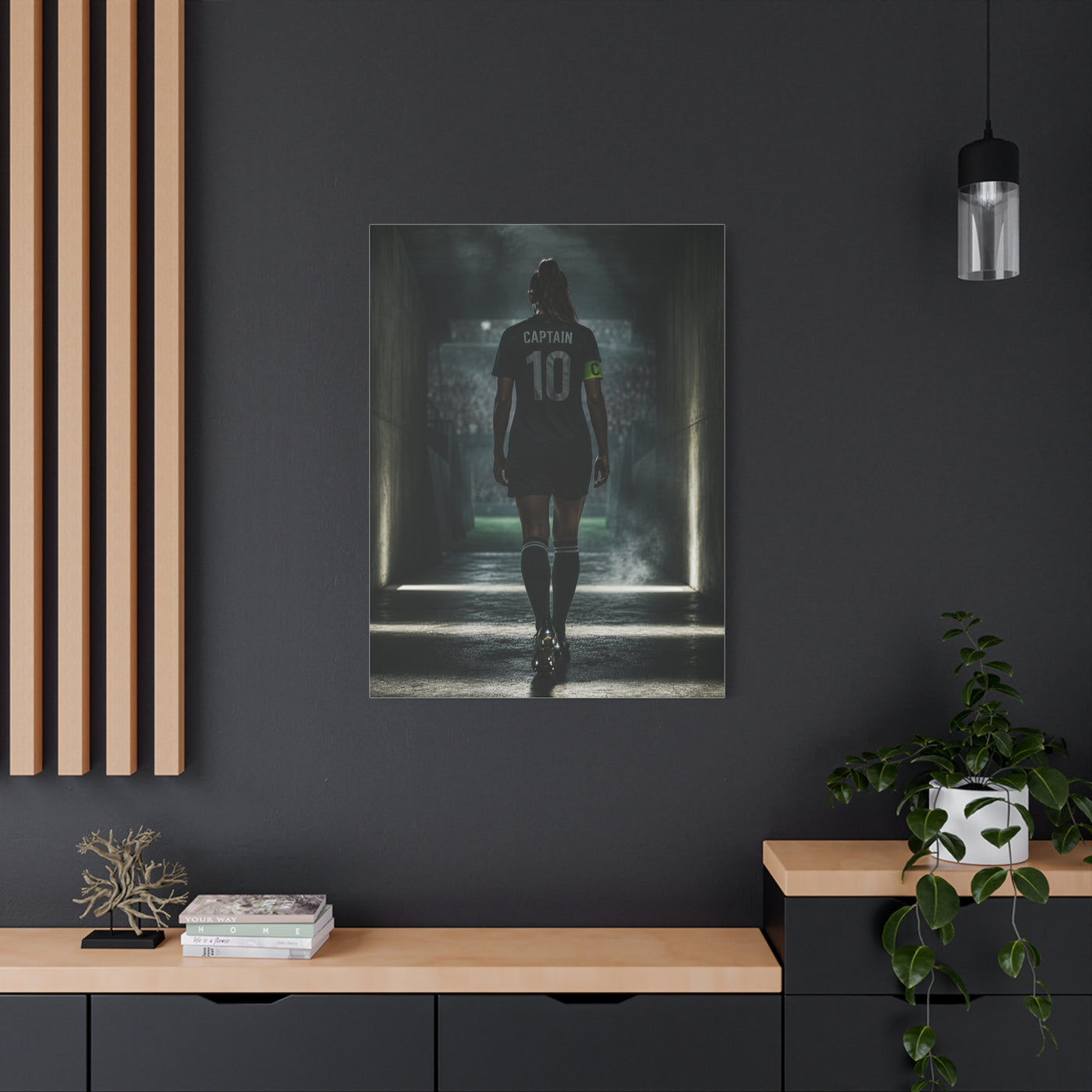 Soccer Captain Tunnel Sports Wall Art & Canvas Print