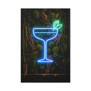 Moss Neon Cocktail Sculpture Wall Art & Canvas Print