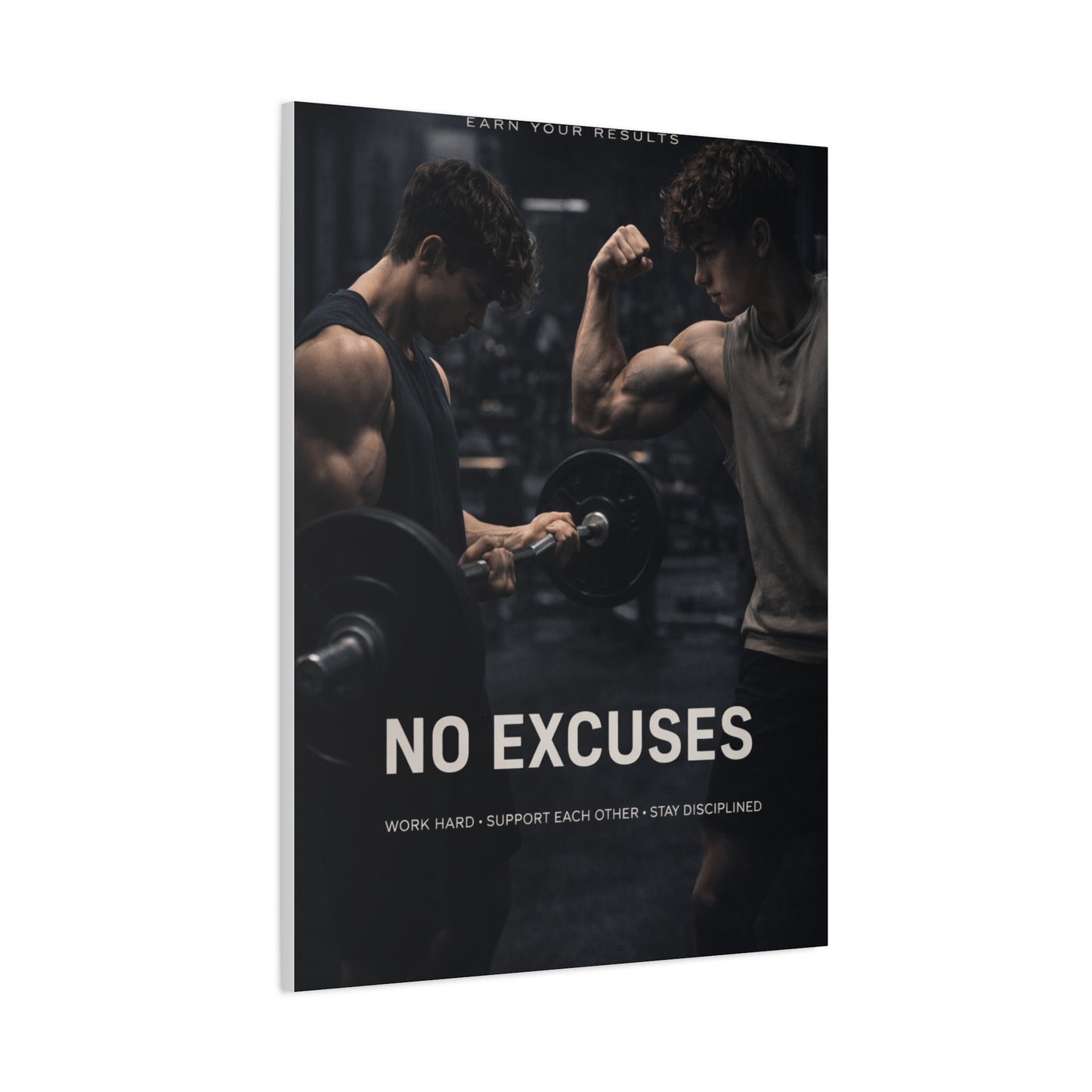 No Excuses Power Training Wall Art & Canvas Print