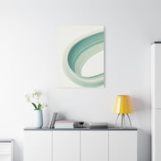 Teal Curve Minimal Abstract Wall Art & Canvas Prints