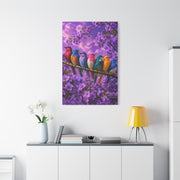 Vibrant Blossom Birds Garden Wall Art & Canvas Print