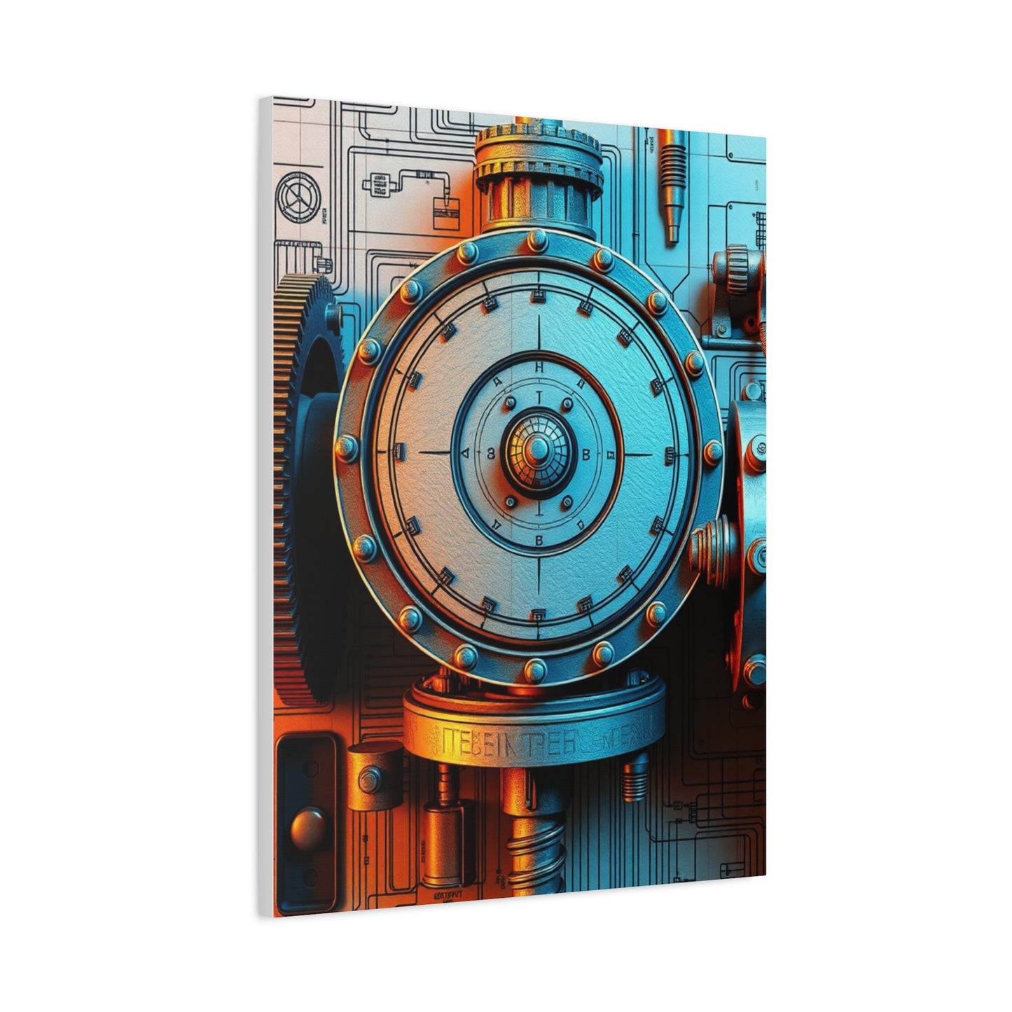 Masterpiece Engineering & Machinery Blueprints Art Vision Wall Art & Canvas Print