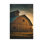 Twin Barn Structures in Evening Light Wall Art & Canvas Prints