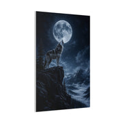 Full Moon Howling Wolf Ridge Scene Wall Art & Canvas Print