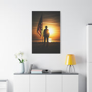 Sunset Veteran Tribute Flag Wall Art & Canvas Prints