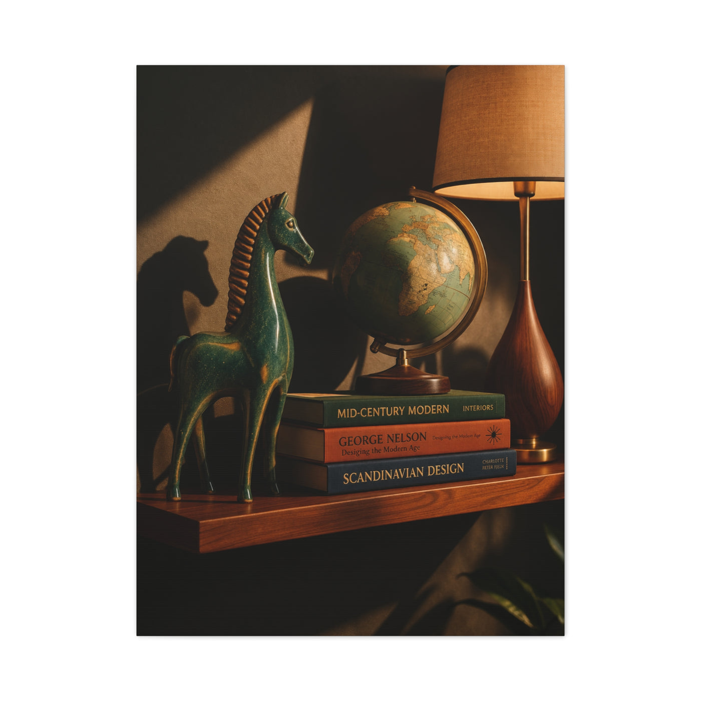 Mid Century Collector Shelf Still Life Wall Art & Canvas Print