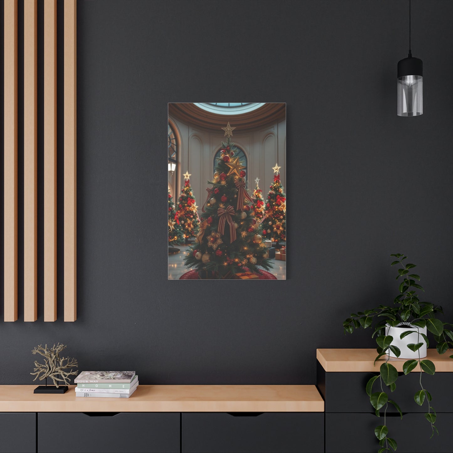 Supreme Christmas Trees & Wreath Art Beautiful Collection Wall Art & Canvas Print